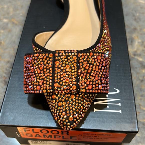 NWOT I.N.C. International Concepts pink ombré rhinestone flats, size 6.5. - Picture 10 of 13